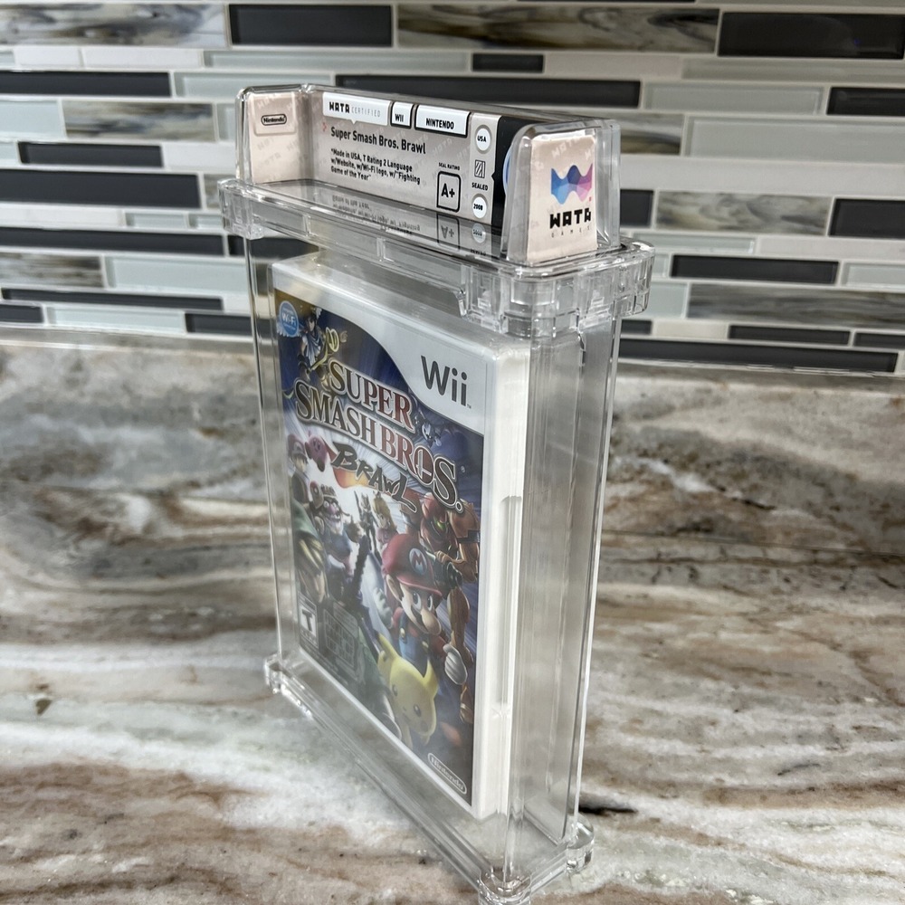 Super Smash Bros Brawl (Nintendo Wii) Sealed Highest Pop 1 WATA Graded 9.8 A+! - Picture 6 of 6
